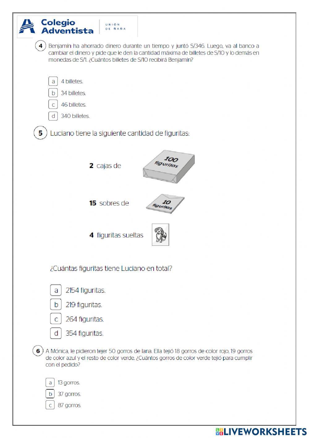 Practica  matematica paev