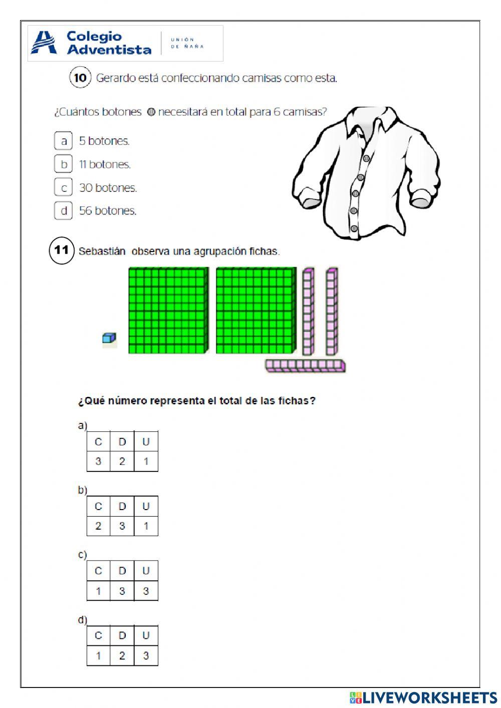 Practica  matematica paev
