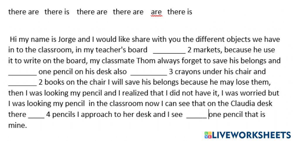 There is - There are