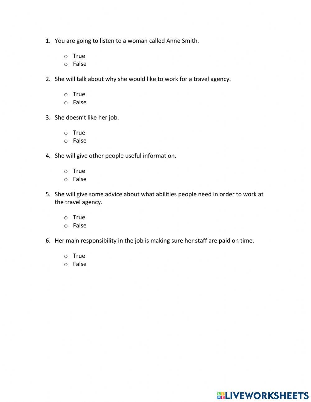IE2, Unit 1, Listening, Exercise 4