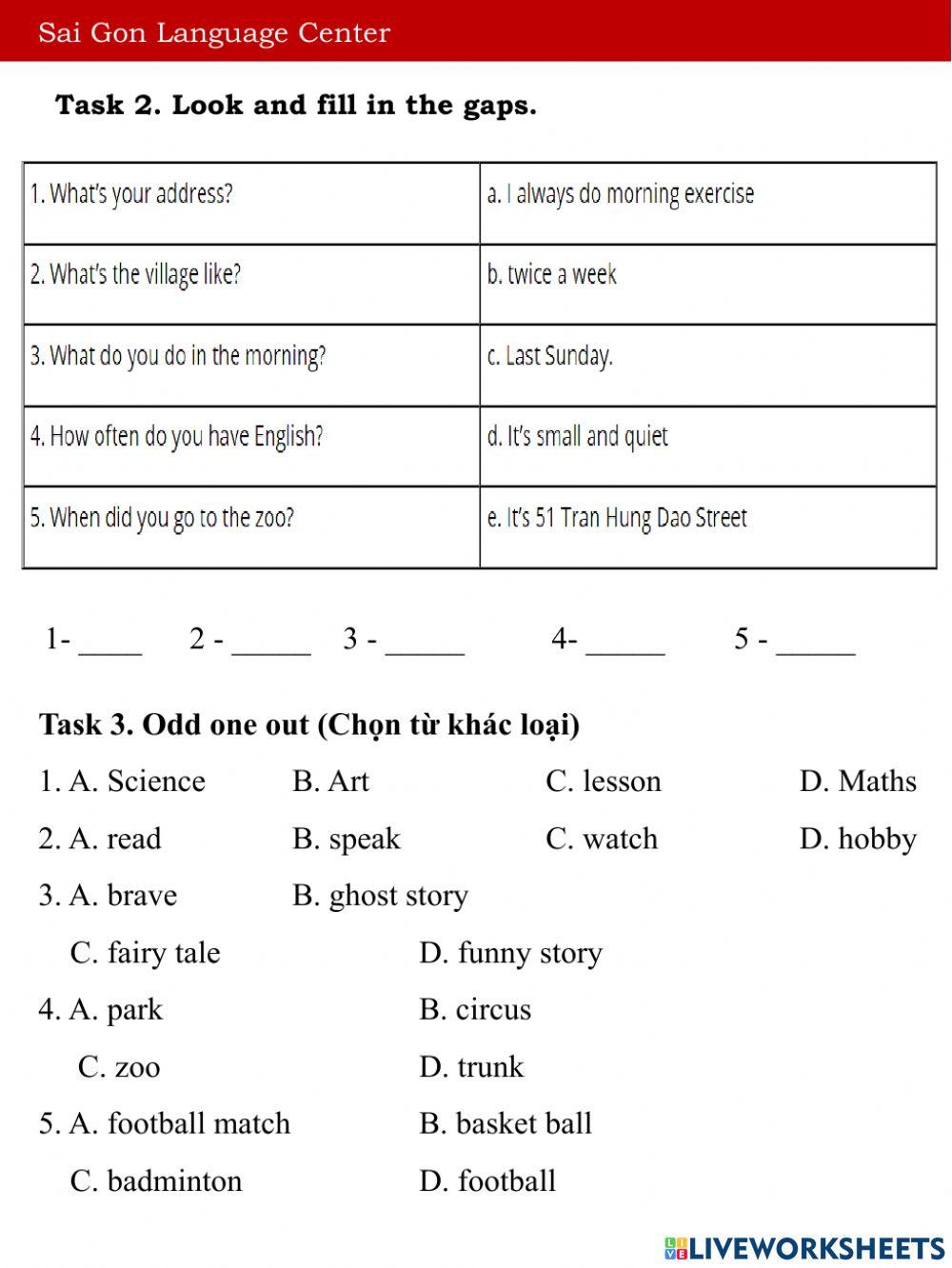 Test 1 English 5