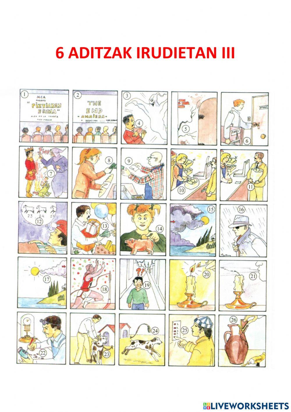 6 aditzak irudietan iii 6 aditzak irudietan iii