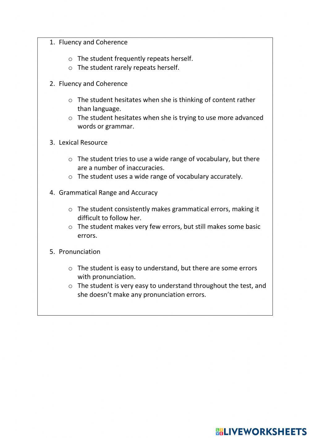 IE3, Unit 1, Speaking, Exercise 4