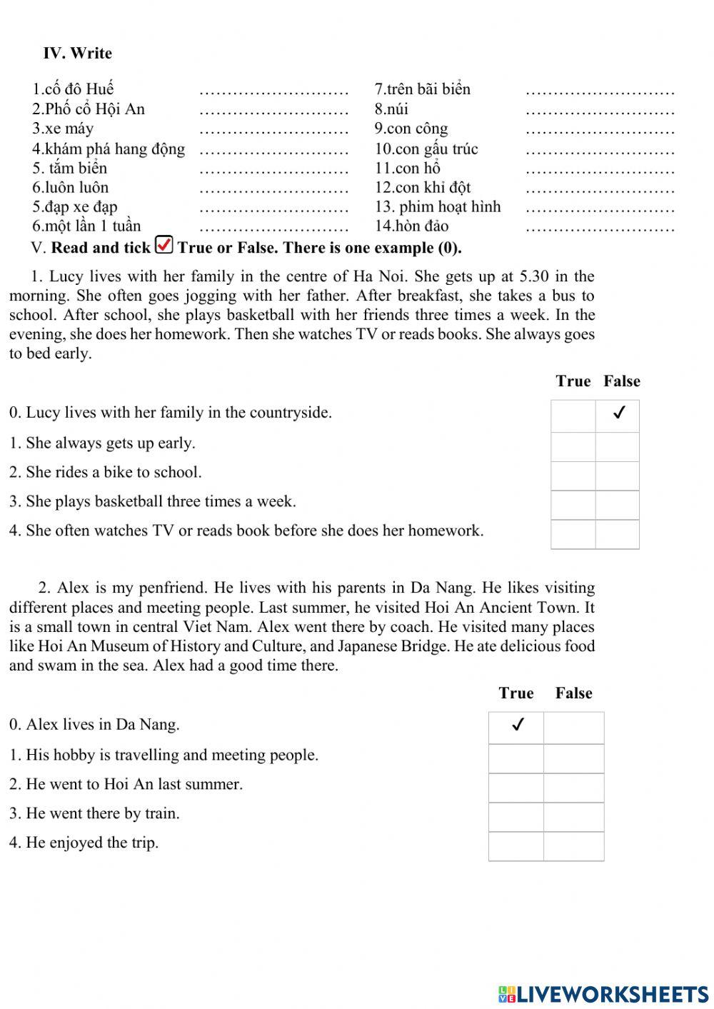 Grade 5 semester 1 test 1