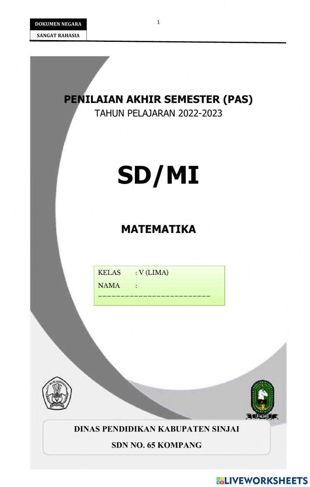 Soal matematika