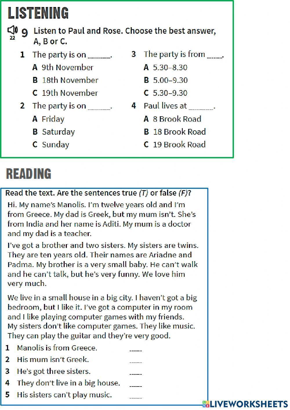 Prepare 5 Term Test 1