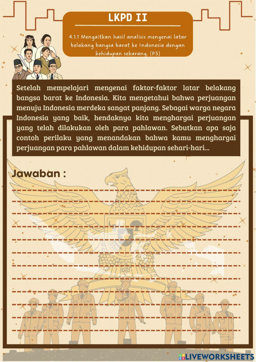 LKPD Peristiwa Kedatangan Bangsa Barat ke Indonesia