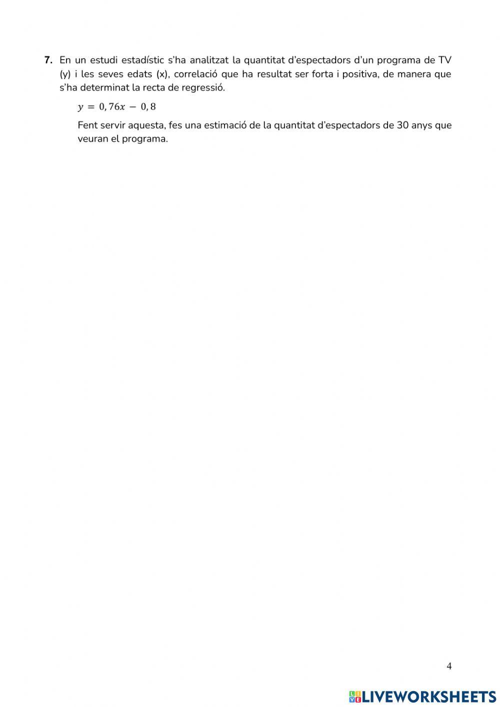 Repàs d'Estadística 4t d'ESO