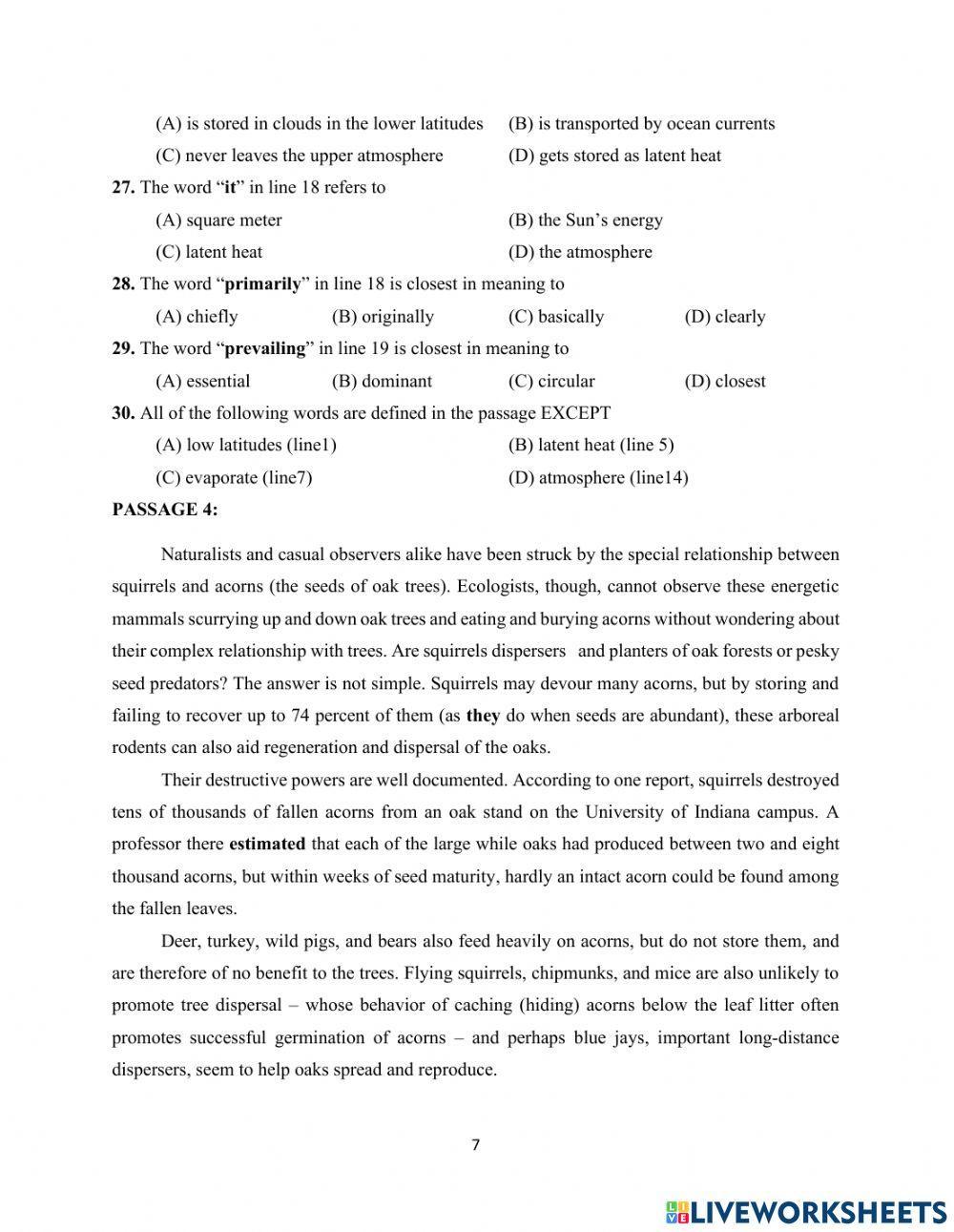 Vstep reading final test