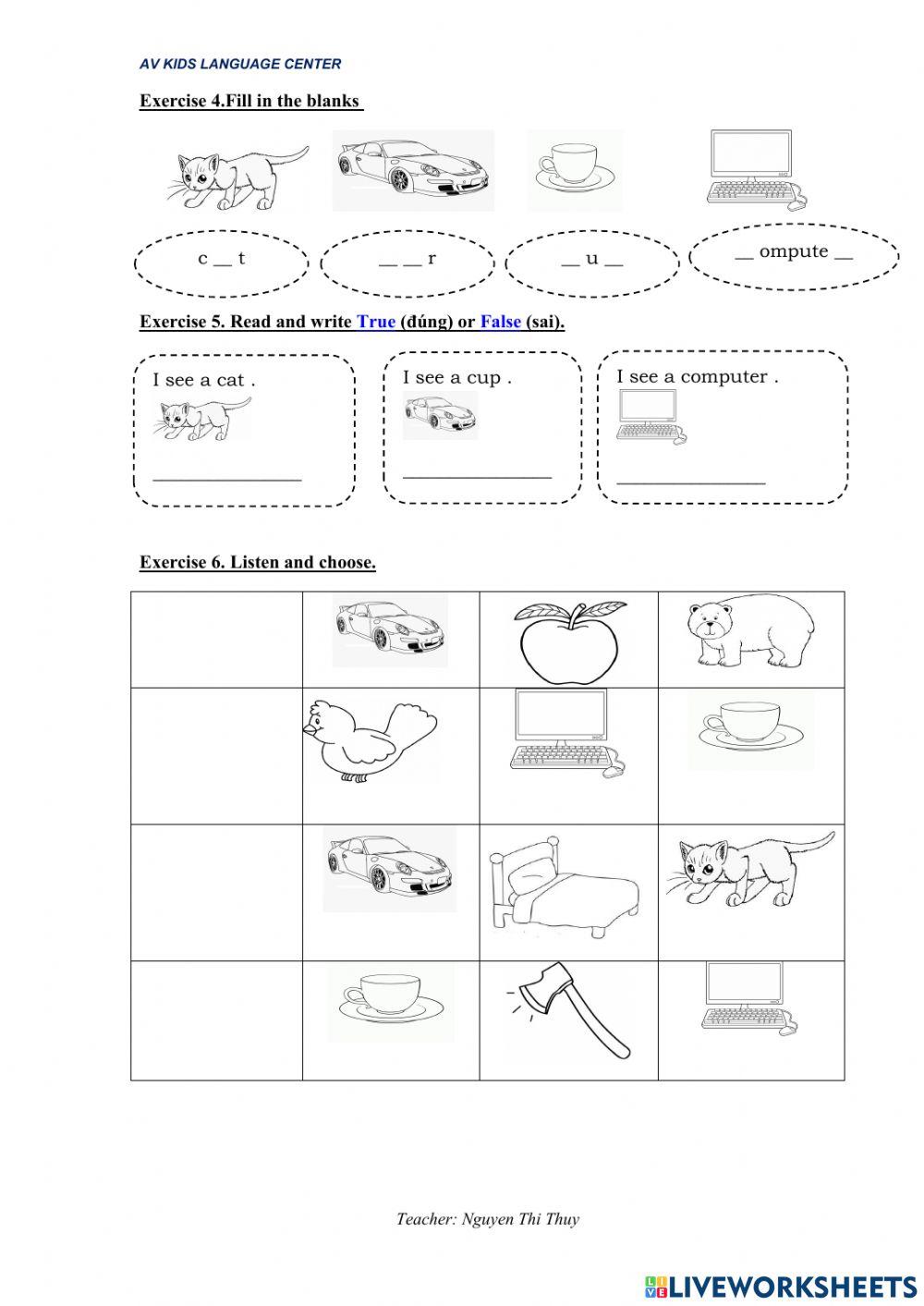 PBT Unit 1 Letter Cc Mrs.Thuy