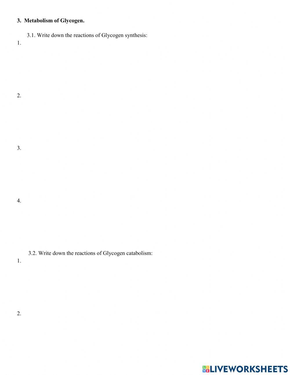 Topic 12. Pentose phosphate pathway. Glycogen catabolism and synthesis