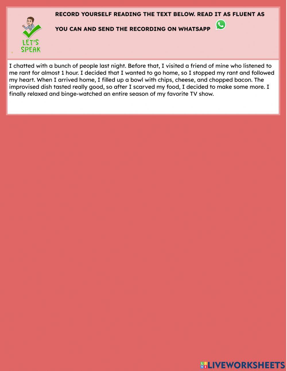 Simple past review test