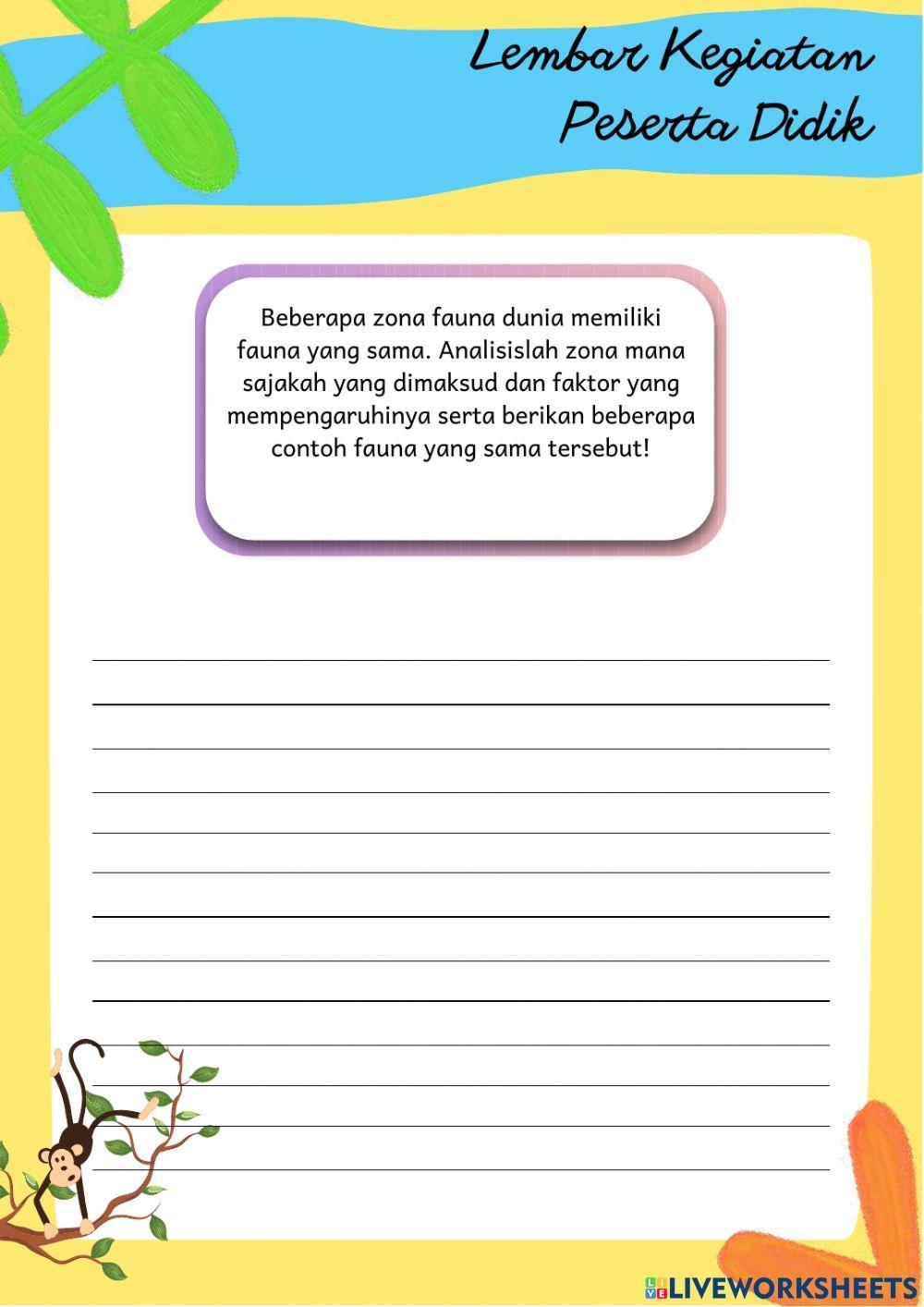 LKPD sbaran flora dan fauna dunia