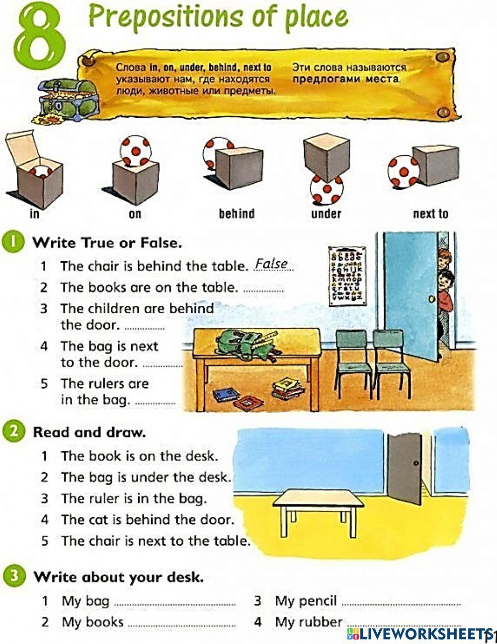 Prepositions of place
