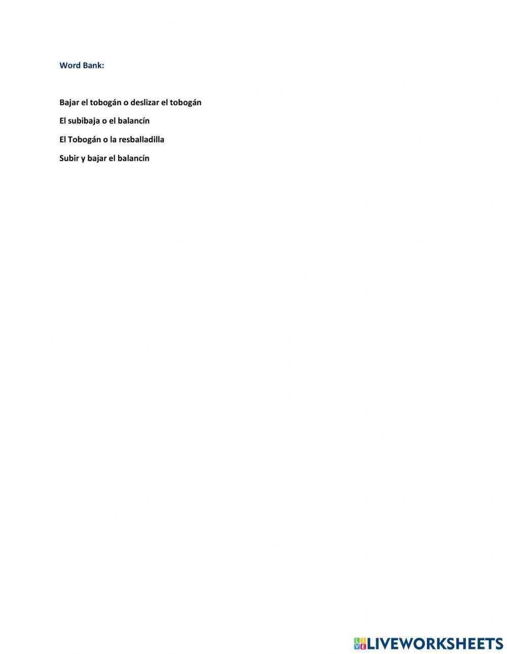 Repaso: el patio de recreos y acciones