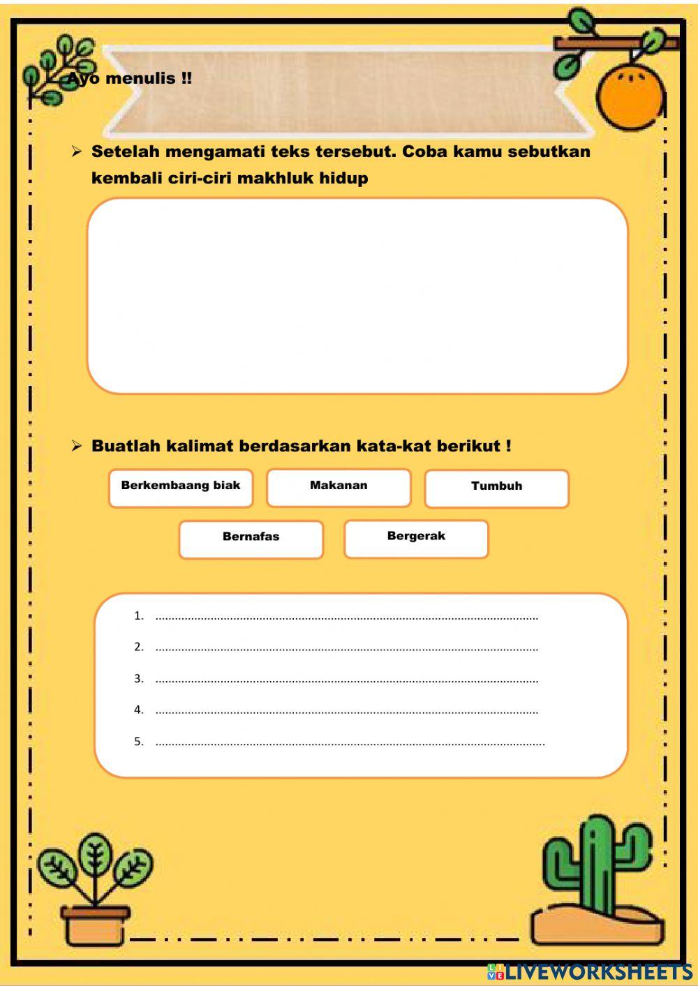 Kelas 3 Tema 1 Sub Tema 1