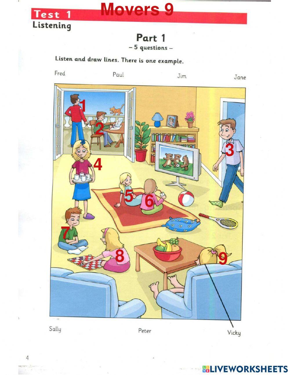 Movers 9- Test 1- Listening