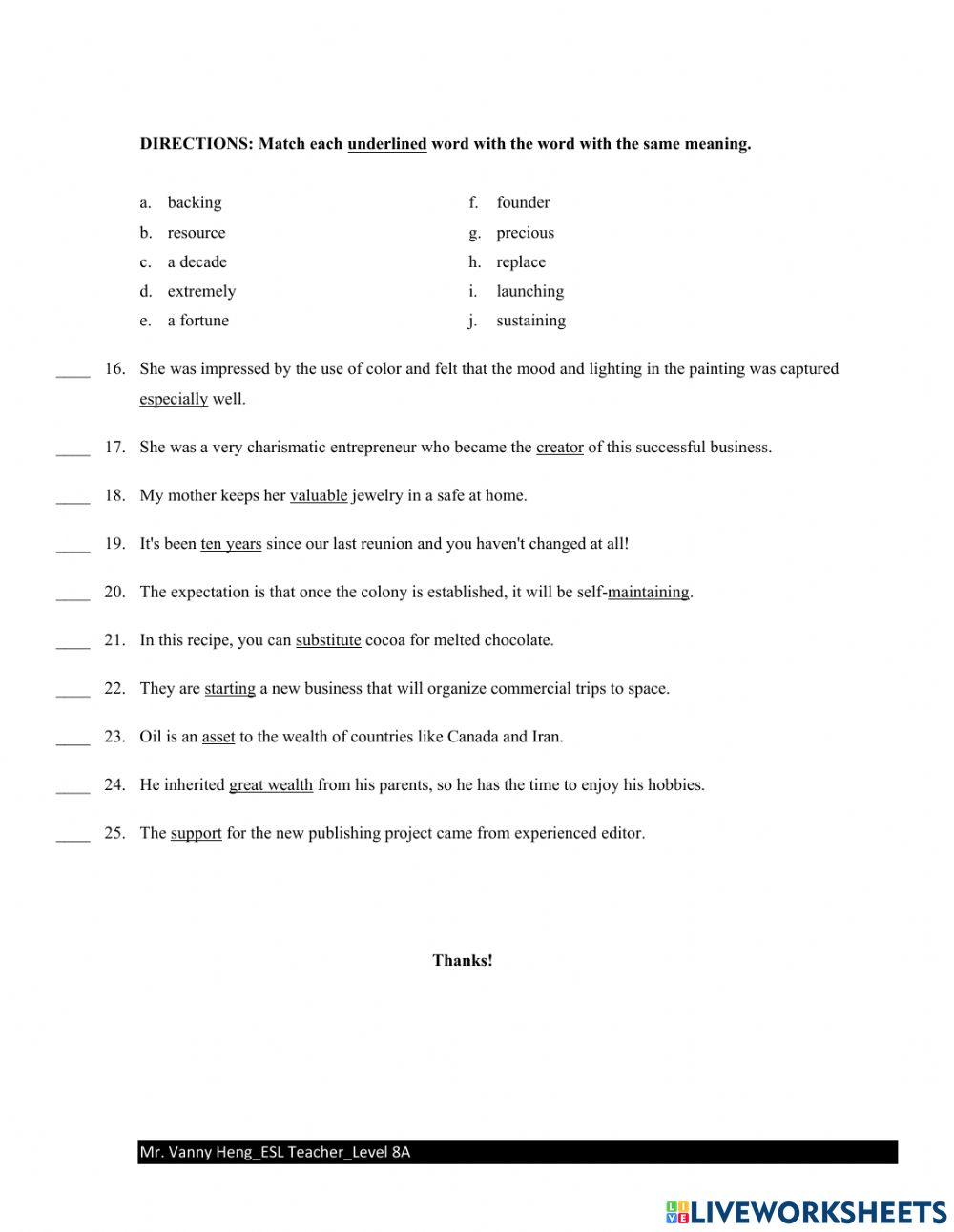REX3 3rd Edition-Unit12B-Quiz