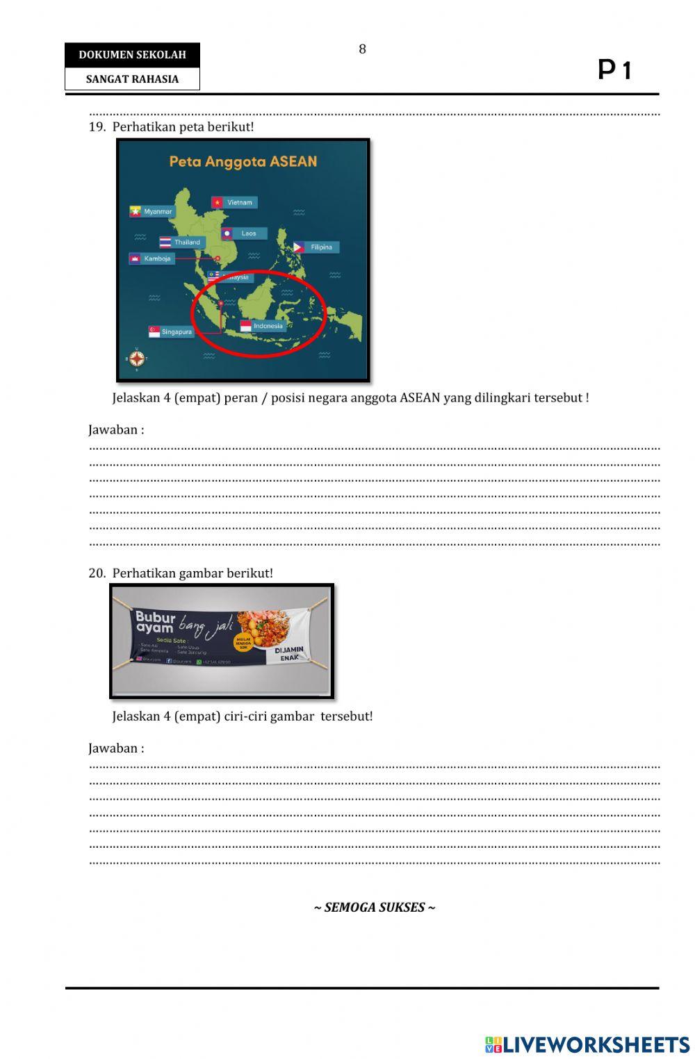 Soal PAS Tema 5 Kelas 6