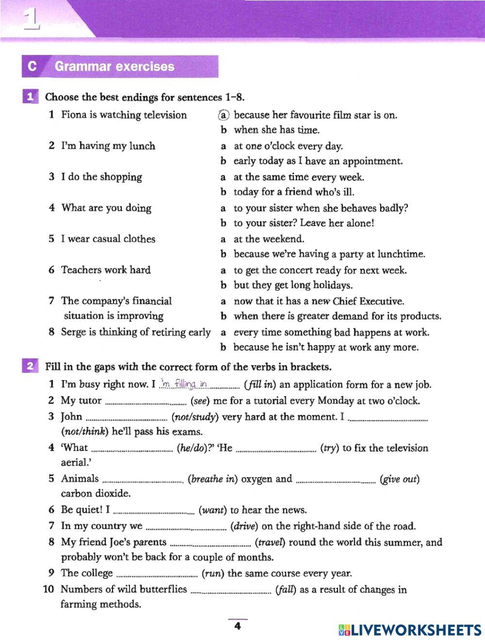 Grammar IELTS - Present tense 1