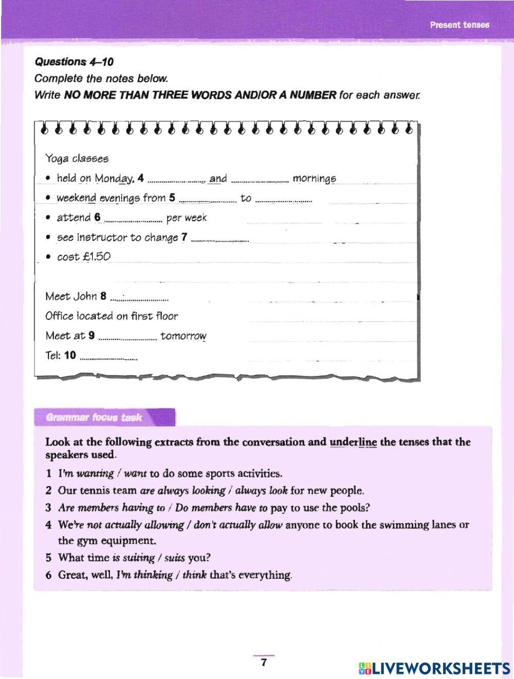 Grammar IELTS - Present tense 1
