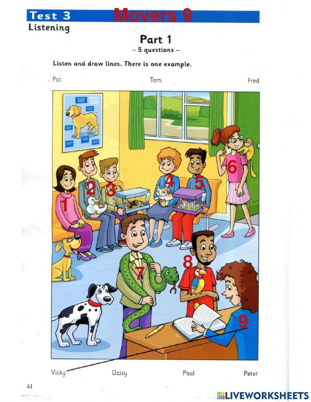 Movers 9- Test 3- Listening