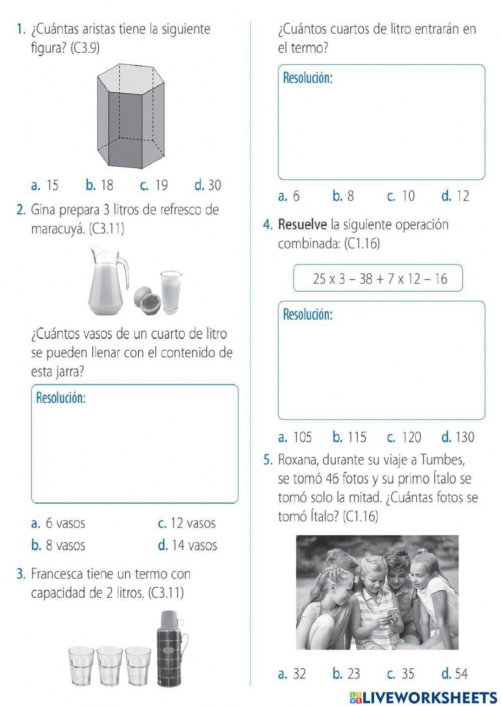 Ejercicios multipliccion