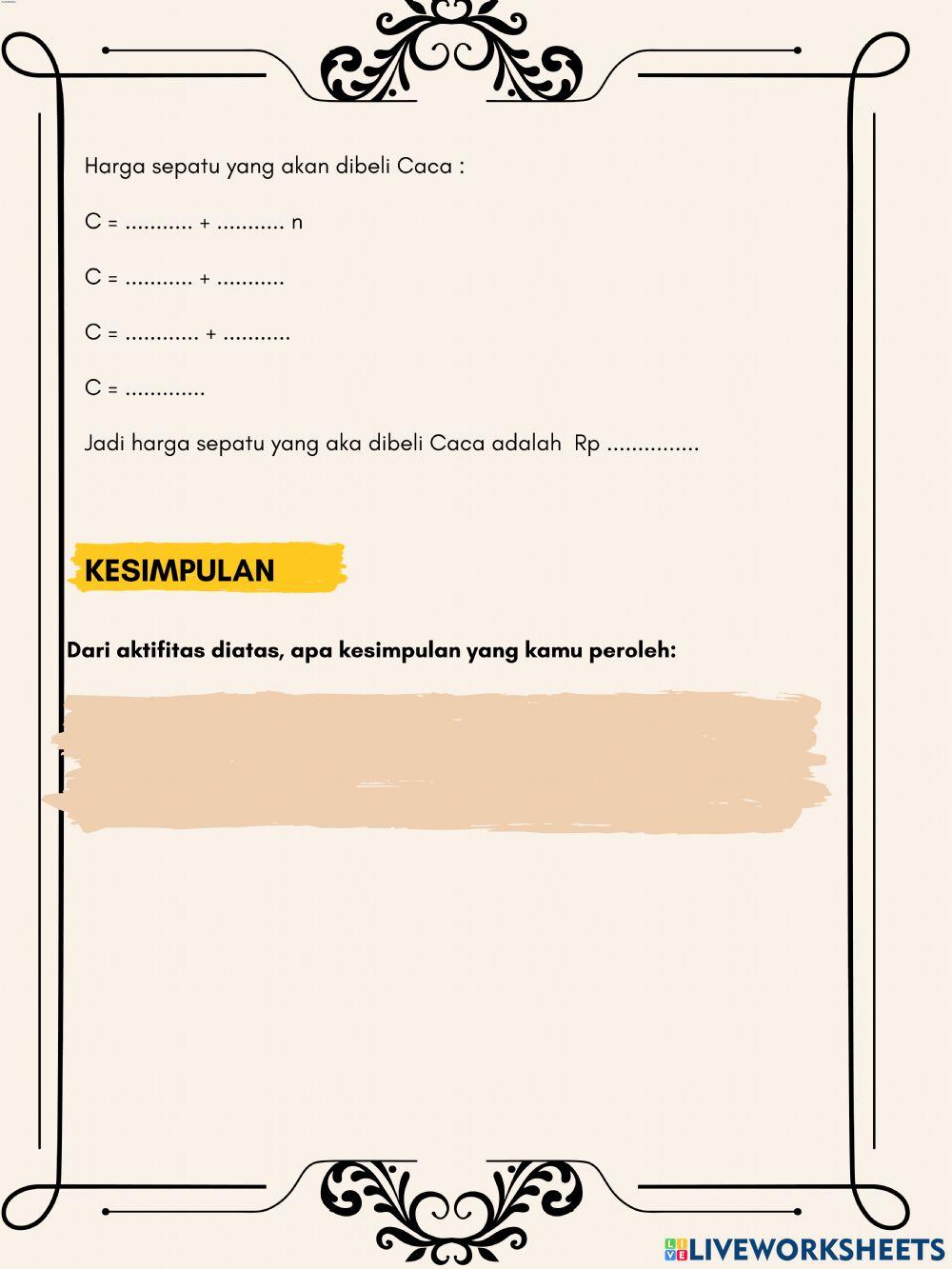 LKPD Barisan Aritmetika