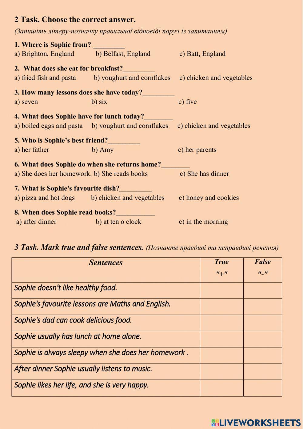 Reading comprehension 5th grade liveworksheets
