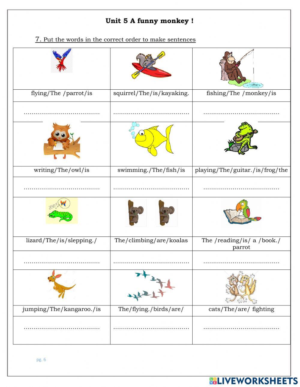 Ff4.Unit 5 A funny monkey