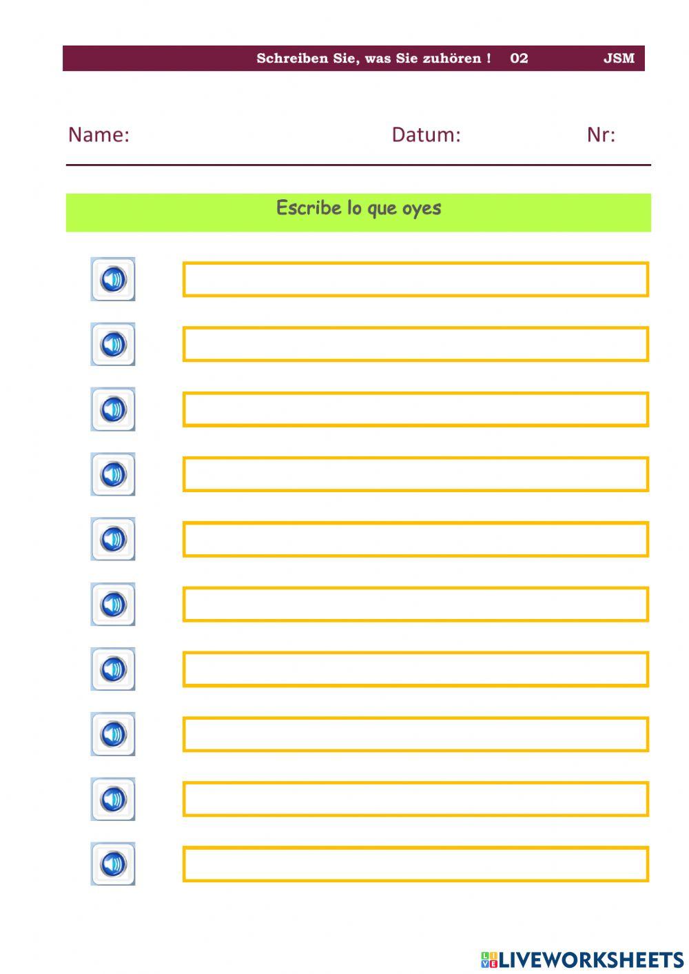 Frases en perfecto con Audio 02