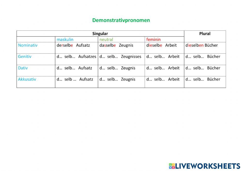 Demonstrativpronomen