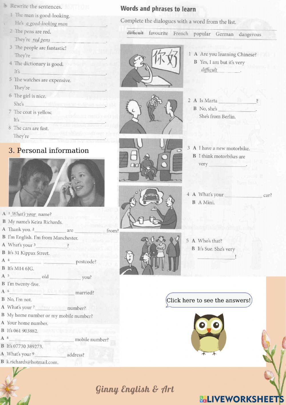 Beginner 2C worksheet | Live Worksheets