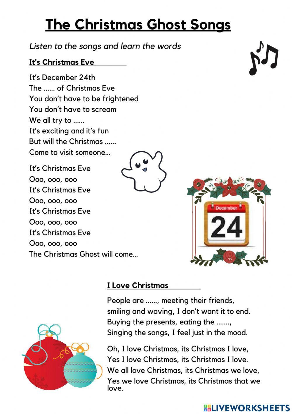 The Christmas ghost songs