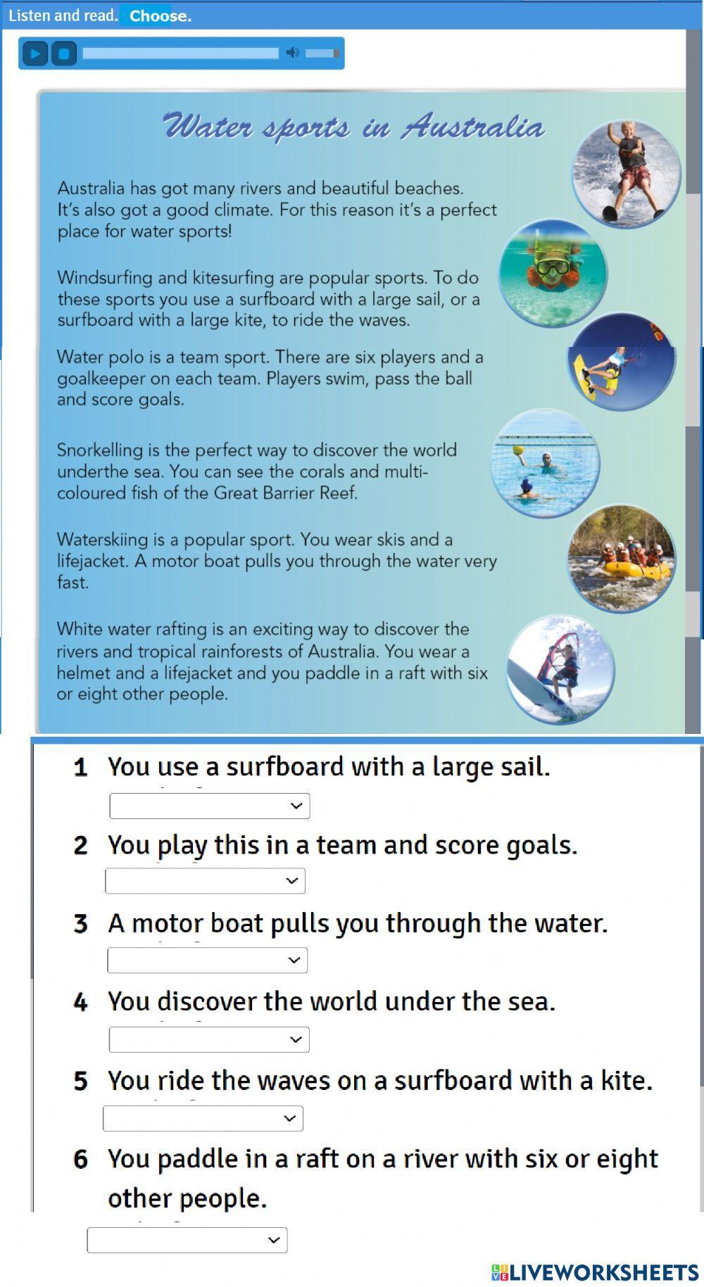 Water sports in australia