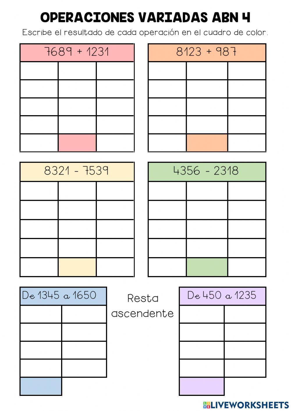 Operaciones varias abn 4