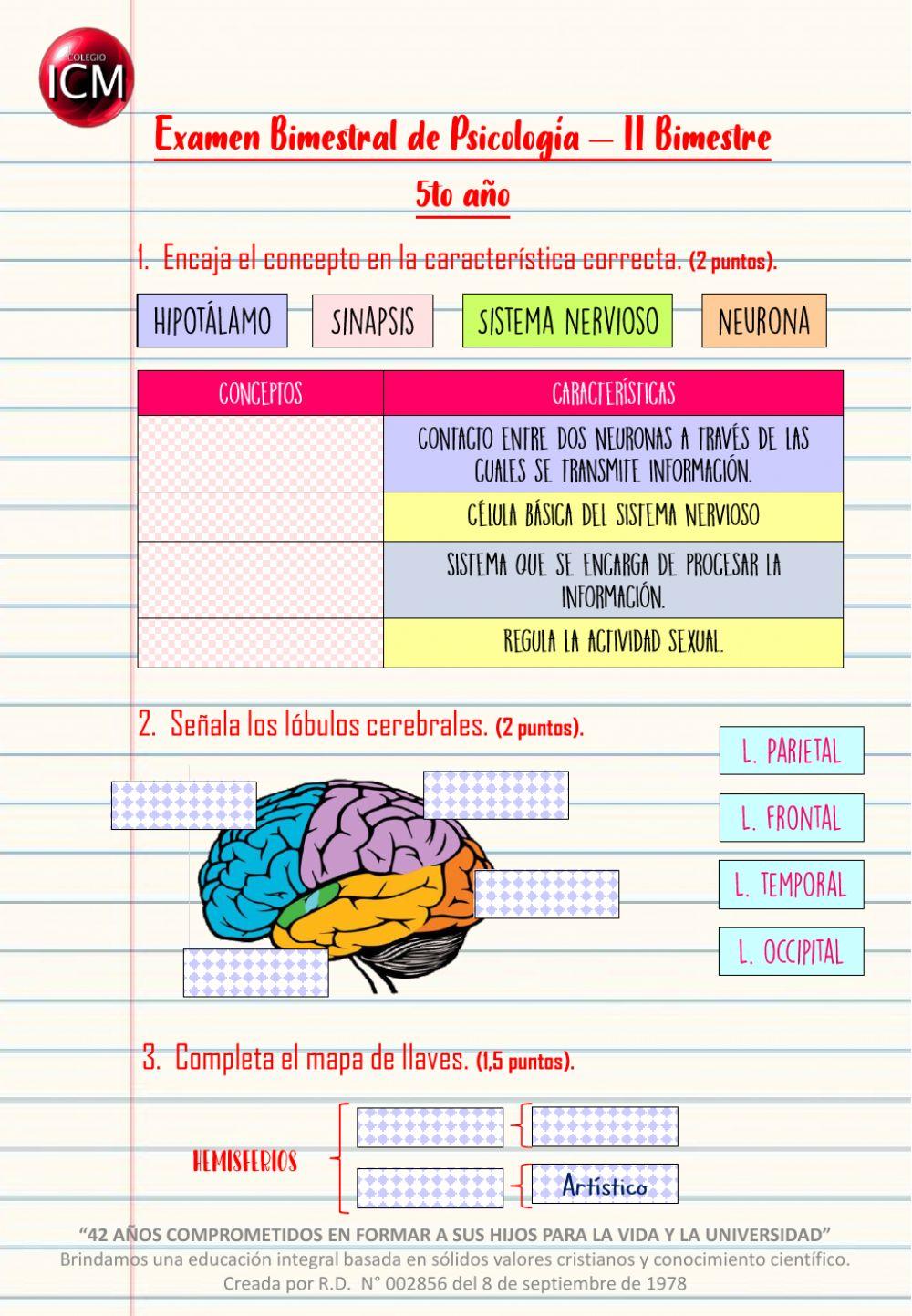 Examen de Psicología - II Bimestre