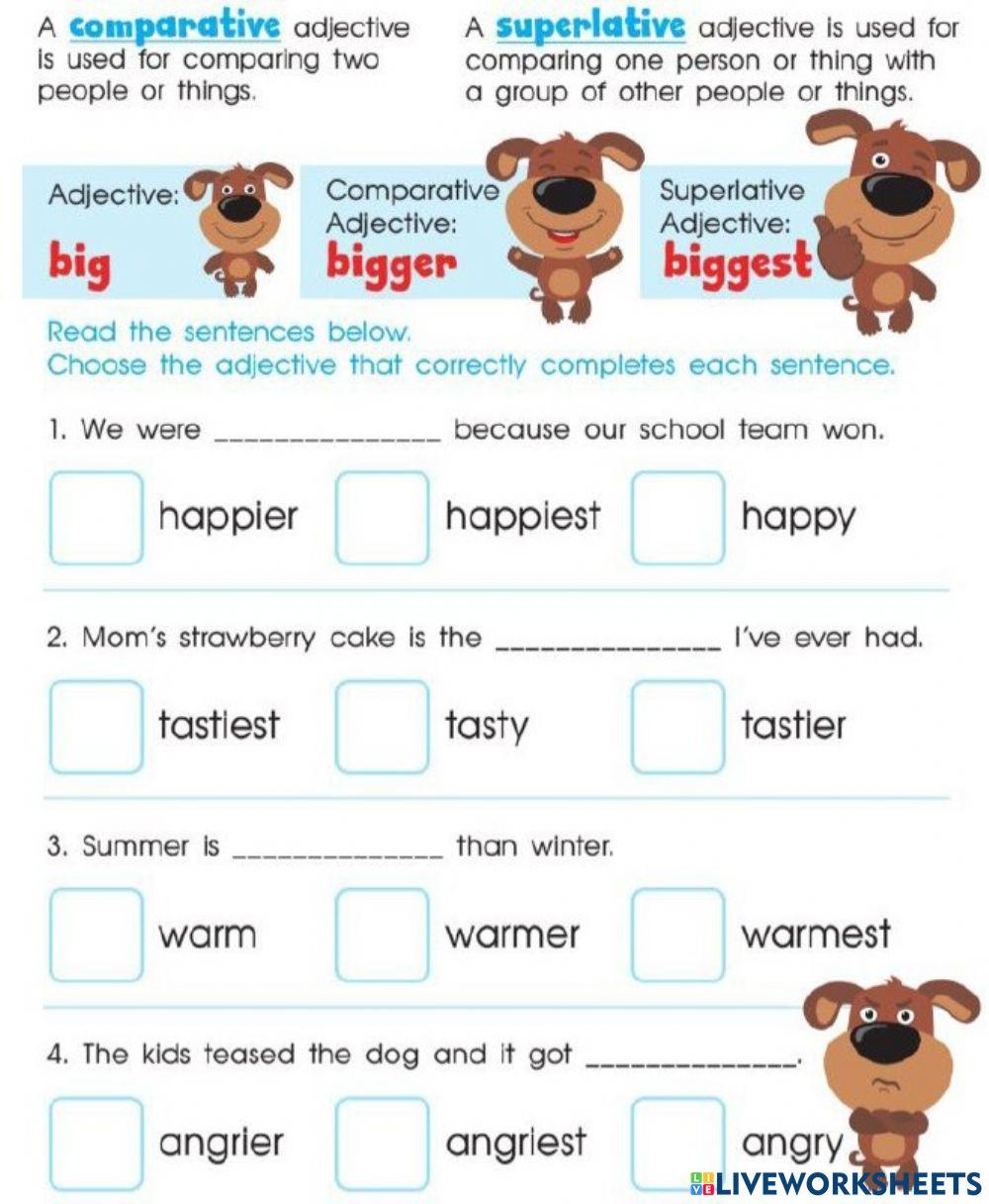 Comparison and Superlative adj