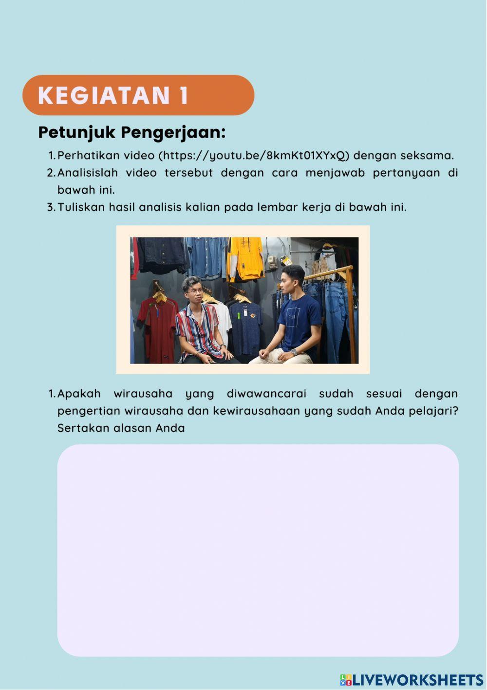 LKPD PKK Kewirausahaan Kelas XI Semester 1