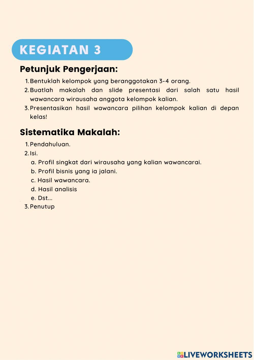 LKPD PKK Kewirausahaan Kelas XI Semester 1