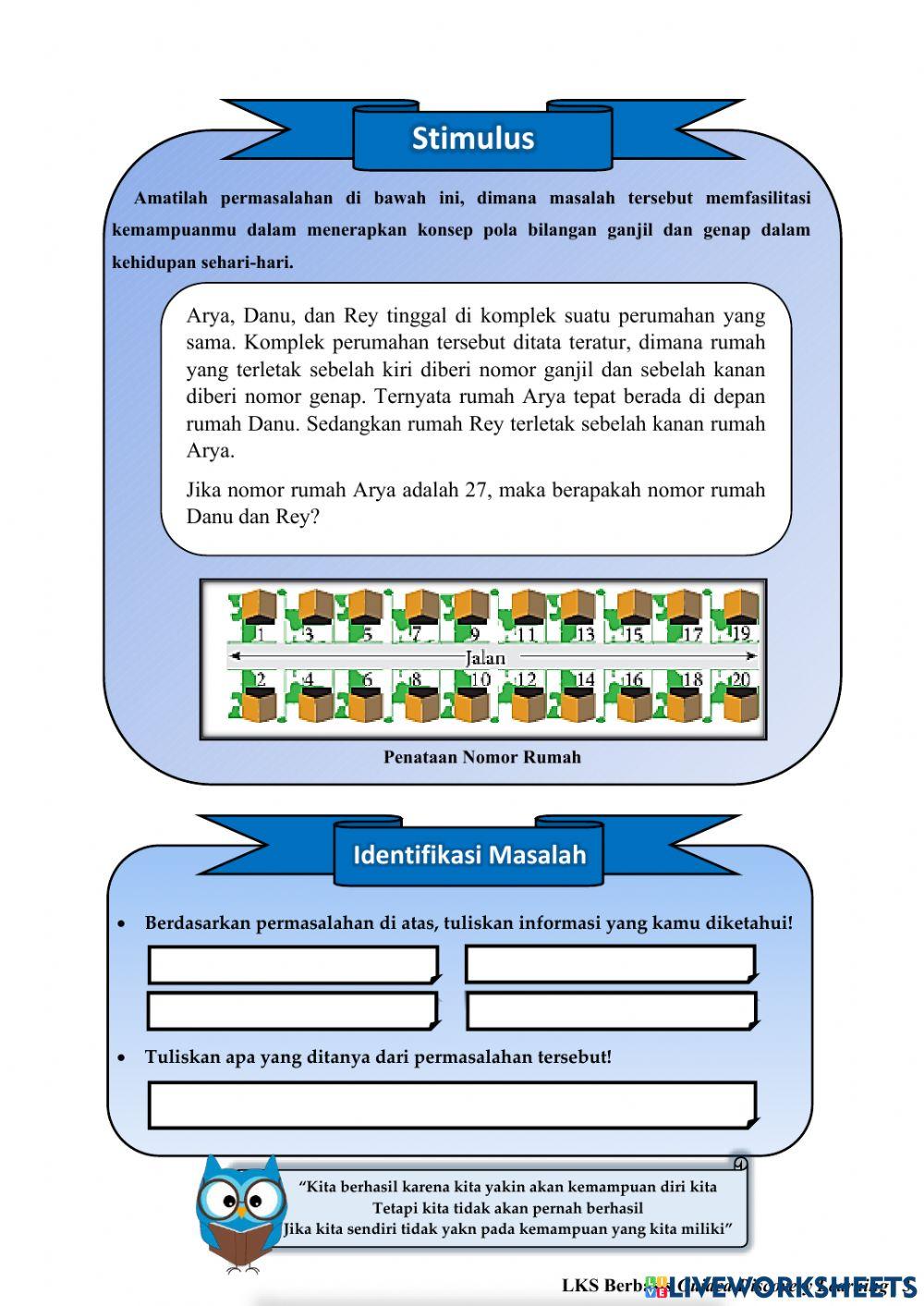 Pola Bilangan Ganjil dan Genap