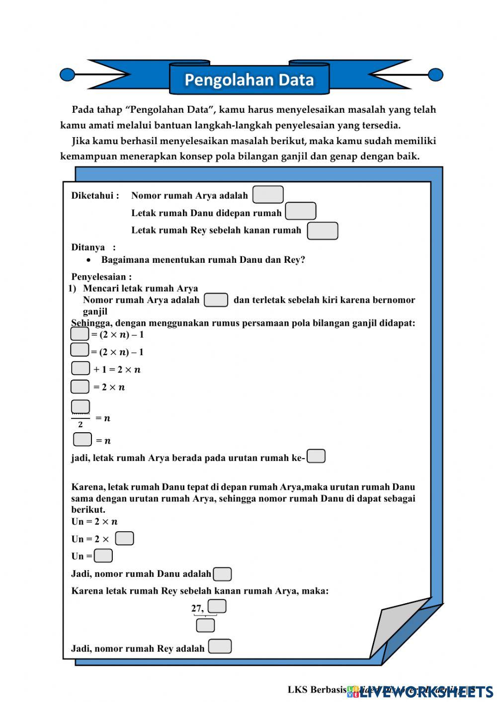 Pola Bilangan Ganjil dan Genap