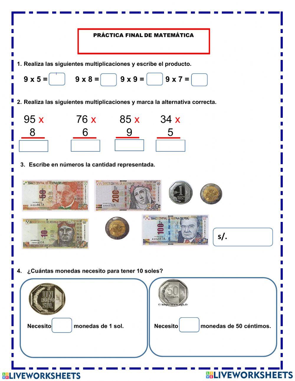Práctica de matemática