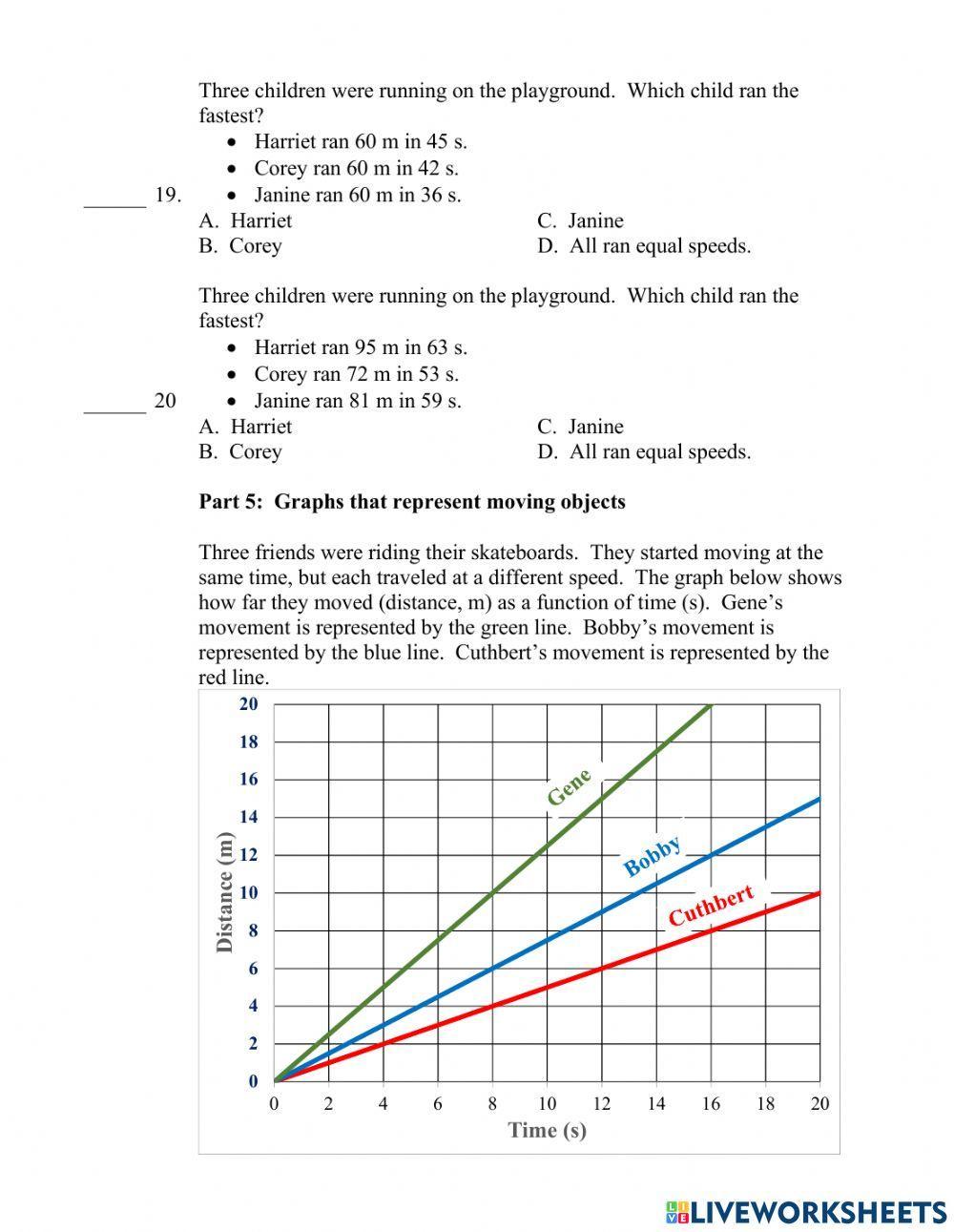 Speed and Velocity Calculations