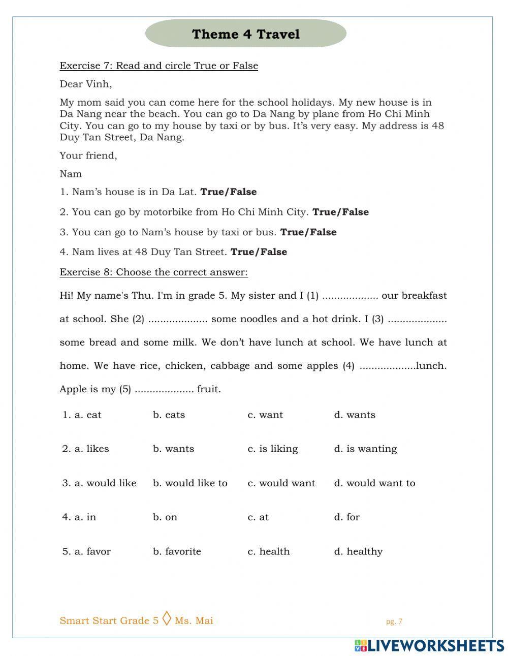 Smart start grade 5 theme 4