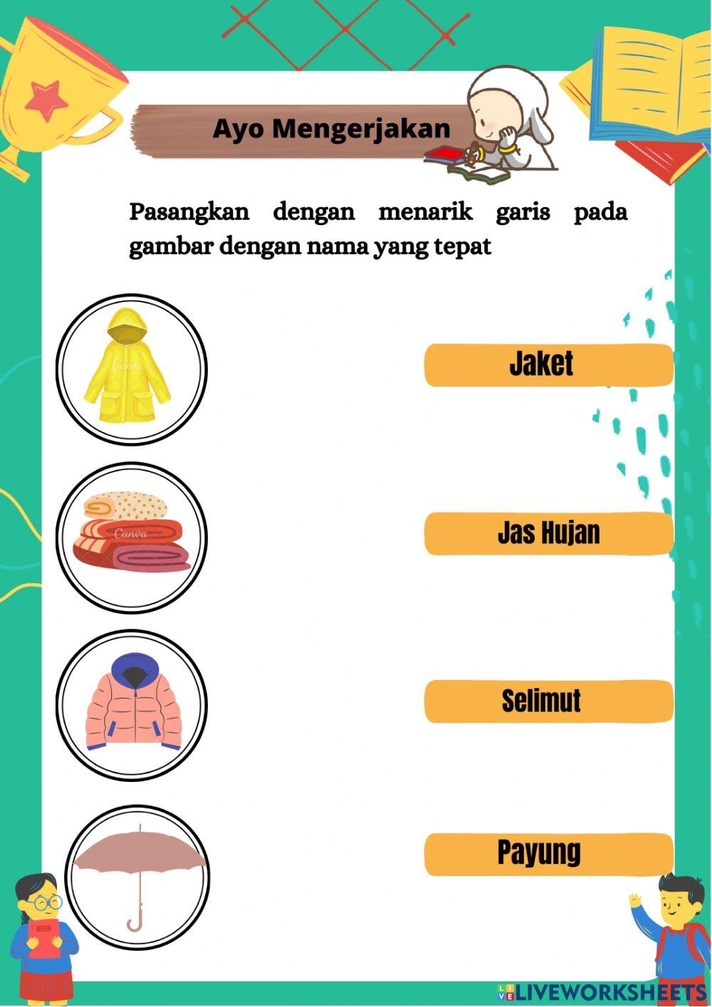 Liveworksheets Kelas 1 Tema 8 Subtema 3