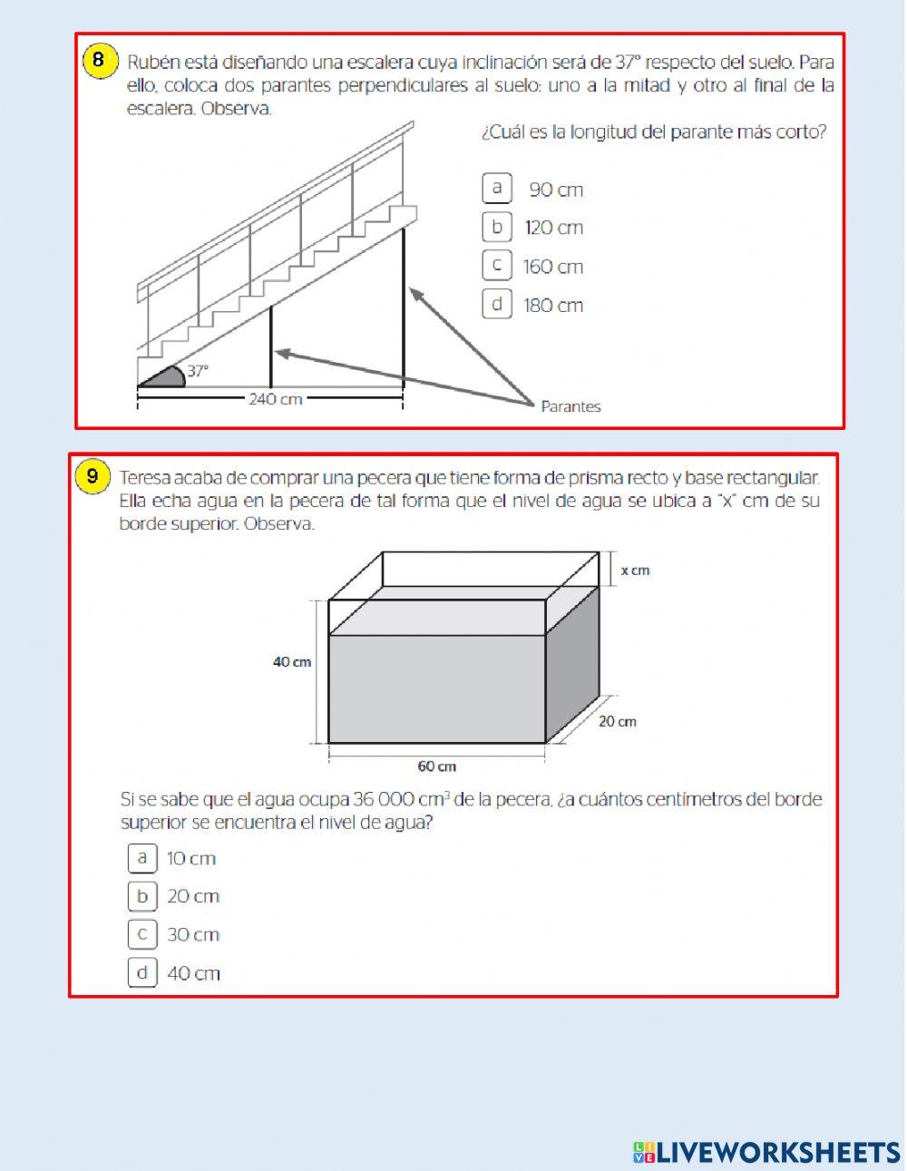 EVALUACIÓN DE SALIDA DE MATEMÁTICA 5º SECUNDARIA