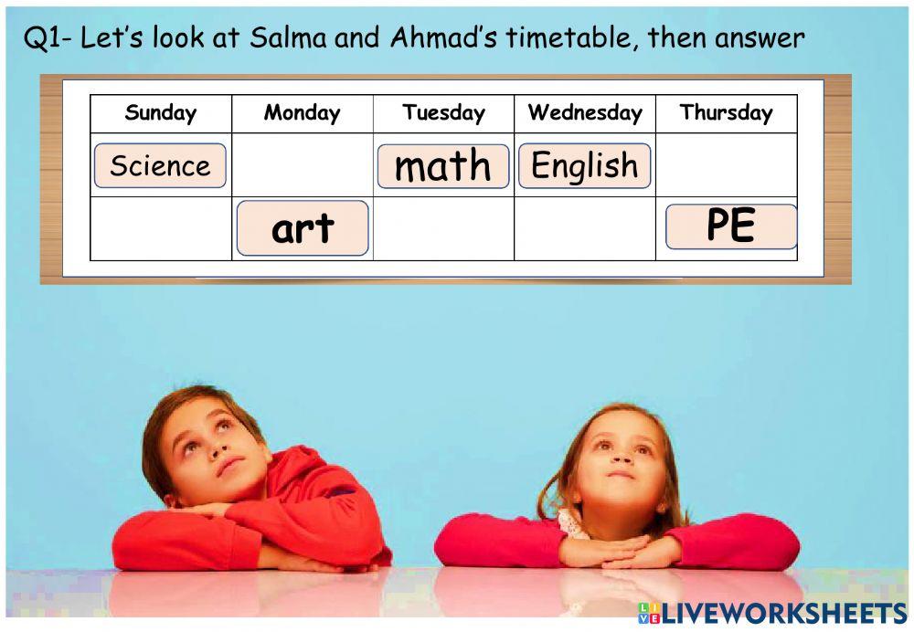 What and When have we got