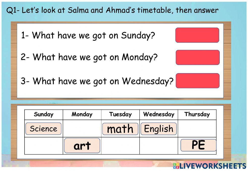 What and When have we got