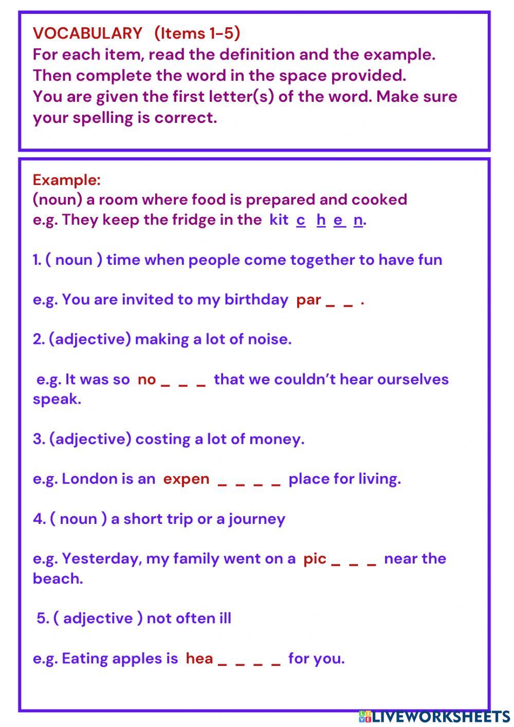 Grade 7 The English Language Test Semester 1